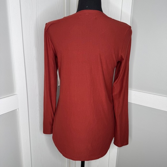 Planet Gold Long Sleeve Stretch Top Cocoa‎ Rose | Size Small NWT - Picture 3 of 6